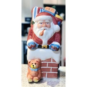 RARE PORTMERION A CHRISTMAS STORY SANTA STACKING SALT/PEPPER SHAKERS